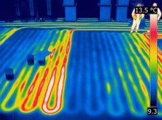 Floor heating with FLIR thermal imaging camera