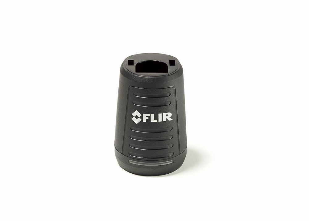 Chargeur de batterie FLIR Ex Pro en vue de face. Il y a de la place pour une batterie dans le chargeur.