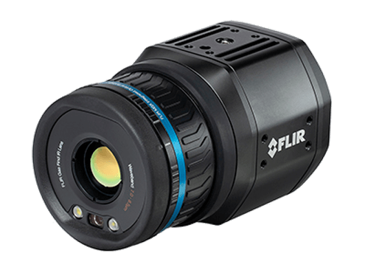 FLIR GF77a fixed gas detection camera in front view.
