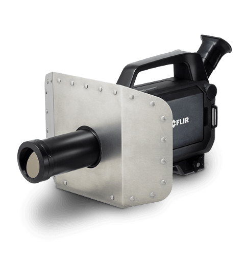 Portable gas detection camera FLIR G609 with a heat shield.