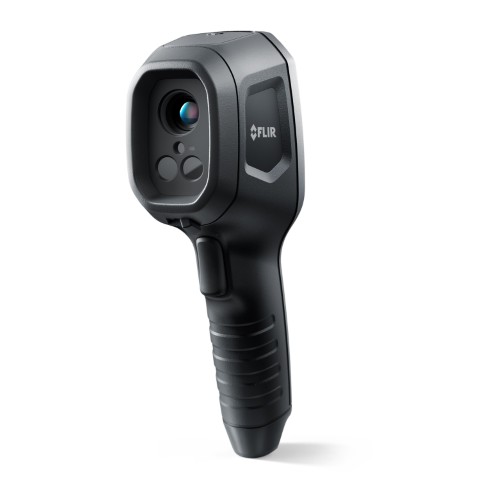 Portable FLIR TG275 spot meter in rear view.